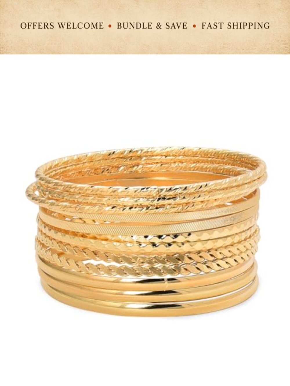 Bohemian Multilayer Bangle Bracelet Set Stackable 12 Piece